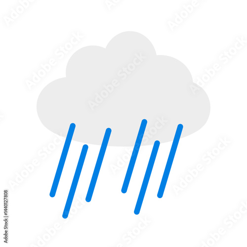 天気予報アイコン：雲と雨 - 雨 - Weather Forecast Icon: Cloud and Rain - Rain