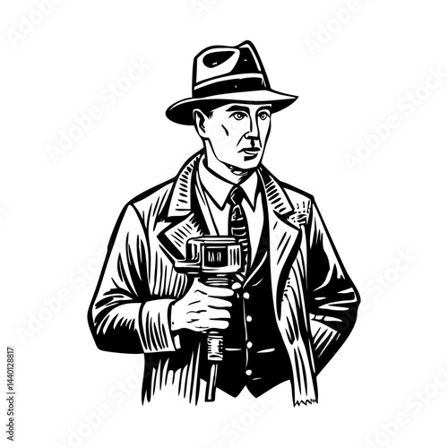 A sketchy style illustration showing reporter