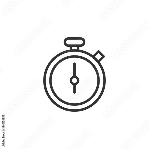Minimalist Stopwatch Icon Illustrating Timing and Measurement for Various Activities in a Technical Design