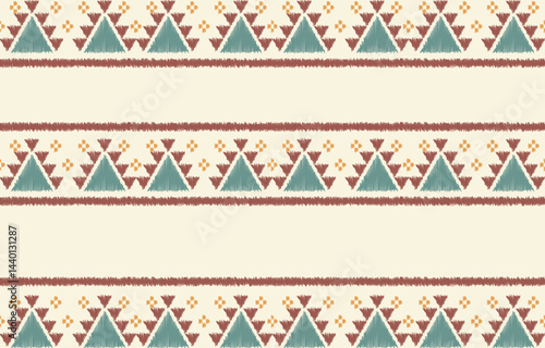 Ethnic abstract ikat art. Aztec ornament print. geometric ethnic pattern seamless color oriental. Design for background ,curtain, carpet, wallpaper, clothing, wrapping, Batik, vector illustration.