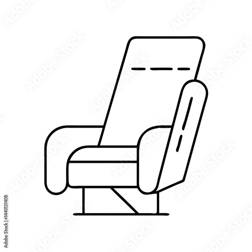 recliner chair icon, recliner chair line art - simple line art of recliner chair, perfect for recliner chair logos and icons