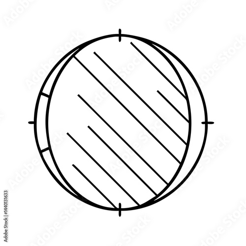reflector icon, reflector line art - simple line art of reflector, perfect for reflector logos and icons