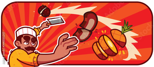 Street Vendor Illustration