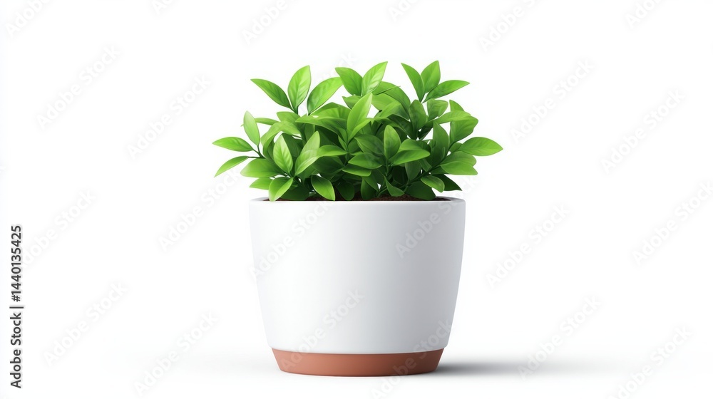Obraz premium A potted plant sits in a white ceramic pot