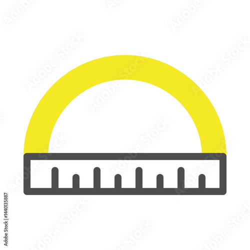 Stylized protractor icon evoking precision in measurement and design tasks