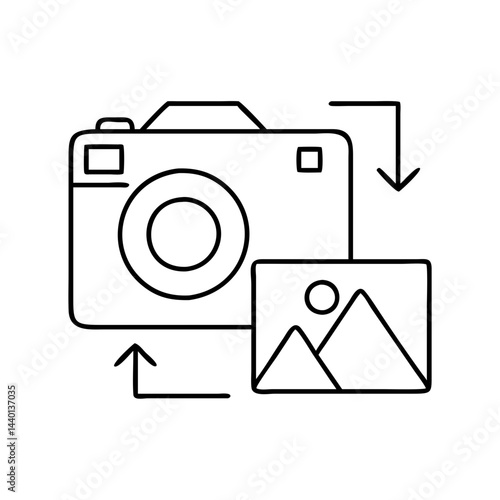 snapshot icon, snapshot line art - simple line art of snapshot, perfect for snapshot logos and icons