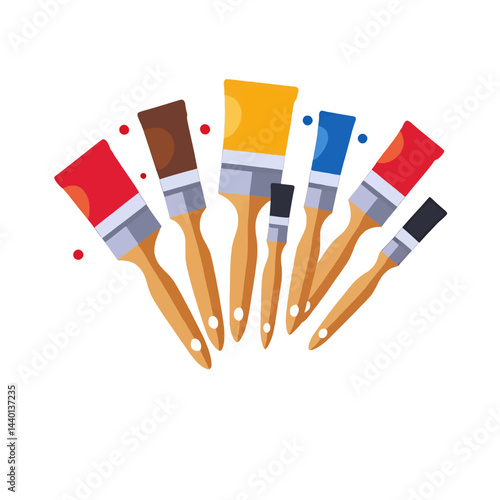 Paintbrushes_Colorful_Art_Supplies_Vector
