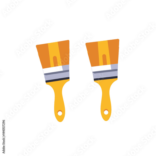 paintbrushes-flat-illustration-icon