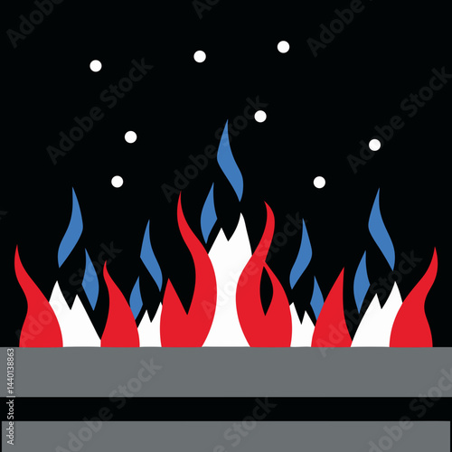 vector illustration of a fire background