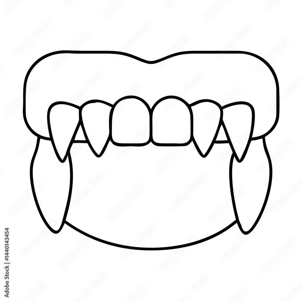 vampire fangs icon, vampire fangs line art - simple line art of vampire fangs, perfect for vampire fangs logos and icons vampire fangs icon, vampire fangs line art - simple line art of vampire fangs, perfect for vampire fangs logos and icons
