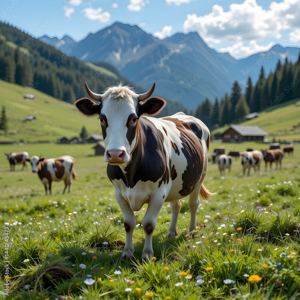 Theme : life in the alps - nature , AI Generated Theme : life in the alps - nature , AI Generated