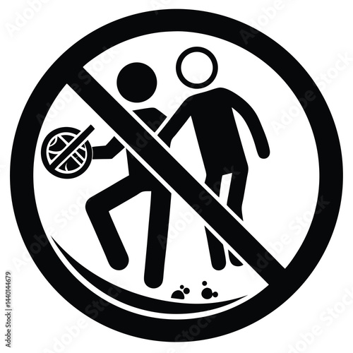 Prohibition Sign for No Basketball Playing