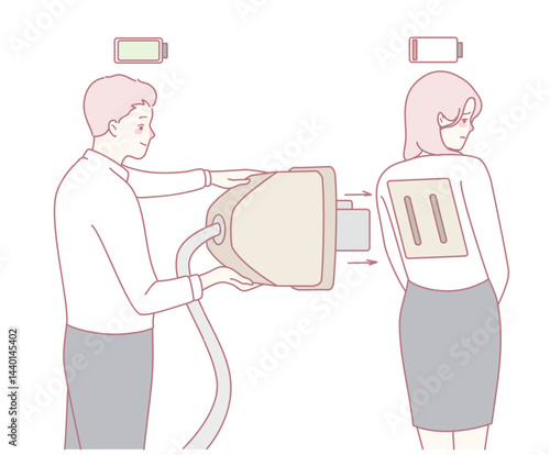 This is a visual representation of a cuttingedge energy charging system designed specifically for individuals