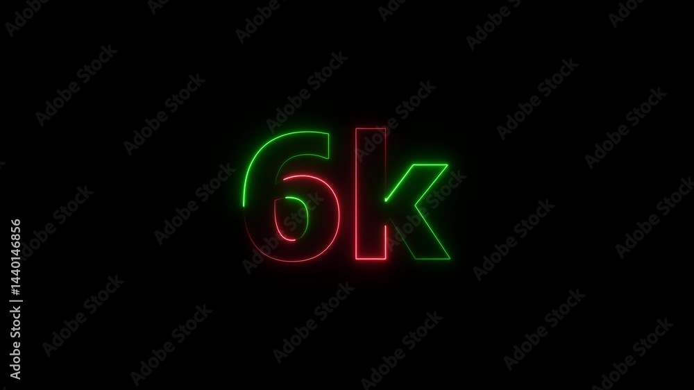 Glowing neon line 6k ,Ultra HD icon isolated on black background. 4K Video motion ,6k followers,6k views. Cheers to 6k,Celebrating Our Community. Glowing neon line 6k ,Ultra HD icon isolated on black background. 4K Video motion ,6k followers,6k views. Cheers to 6k,Celebrating Our Community.