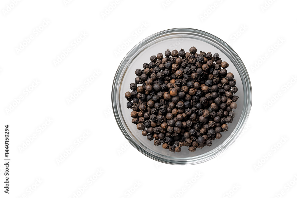 a bowl of black peppercorns a bowl of black peppercorns