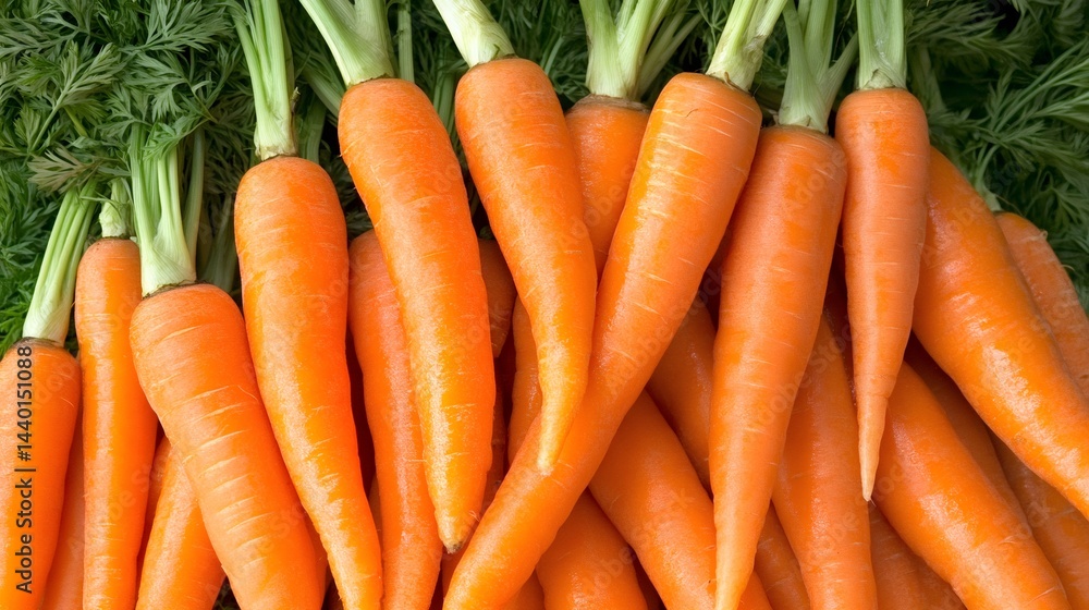 Fresh carrots forming a colorful and healthy background