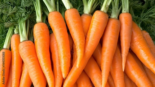 Obraz na płótnie Fresh carrots forming a colorful and healthy background w salonie