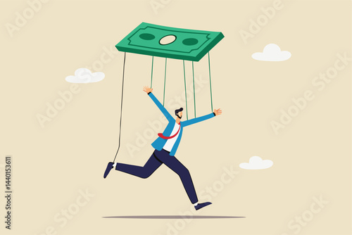 Remote work team meeting, online communication and business discussion, video conference to link between home and office concept, businessman and woman virtually discuss work from laptop computer.