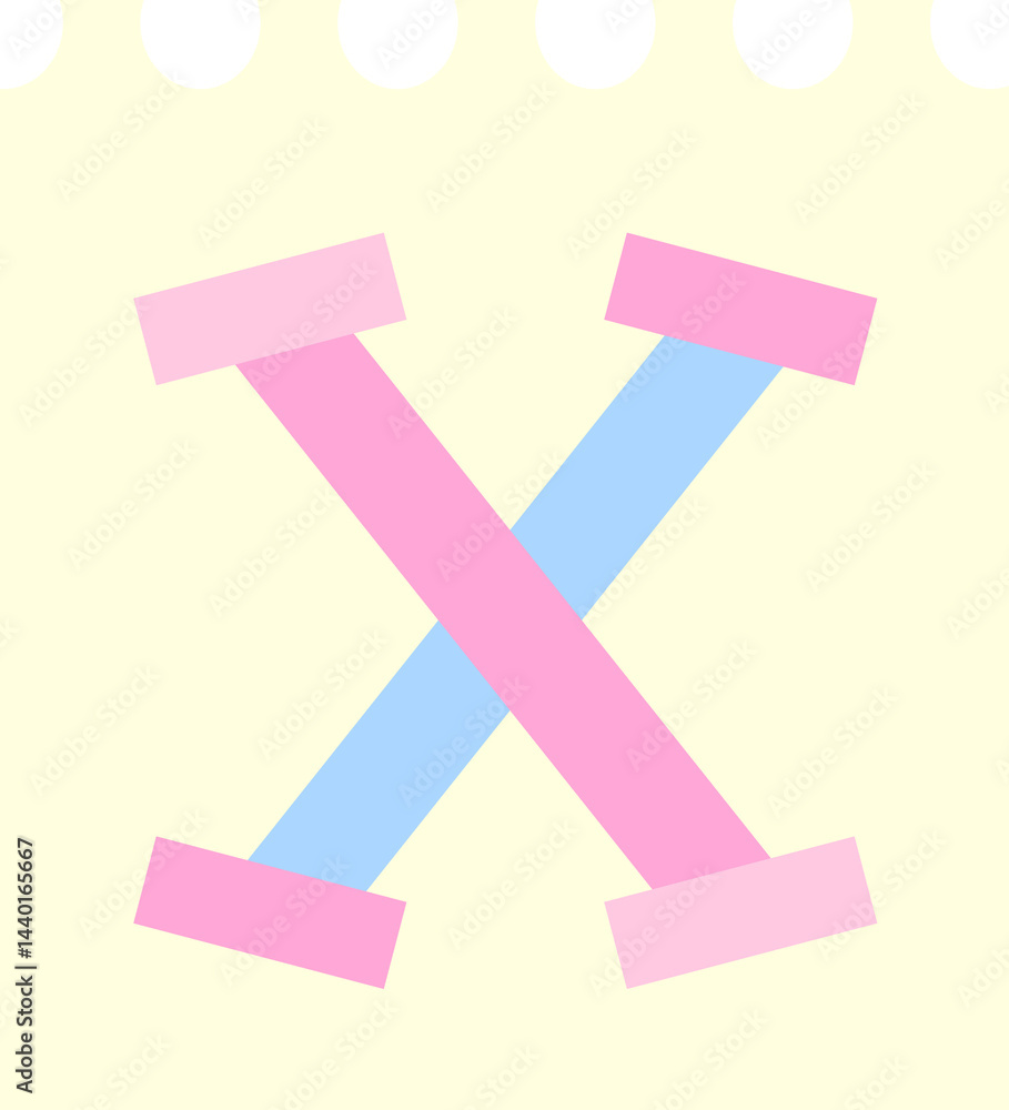 Ransom Letter X Collage Handdrawn Alphabet Ransom Letter X Collage Handdrawn Alphabet
