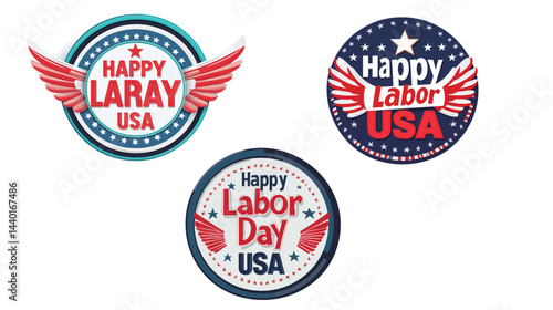A Patriotic Graphic Badge for Labor Day Vector Design