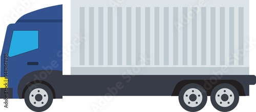 Shipping Container Truck – High-Quality Vector Illustration
