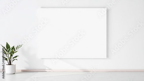 Obraz na płótnie Blank Wall Background for Creative Marketing Campaigns - Ideal for Product Photography w salonie