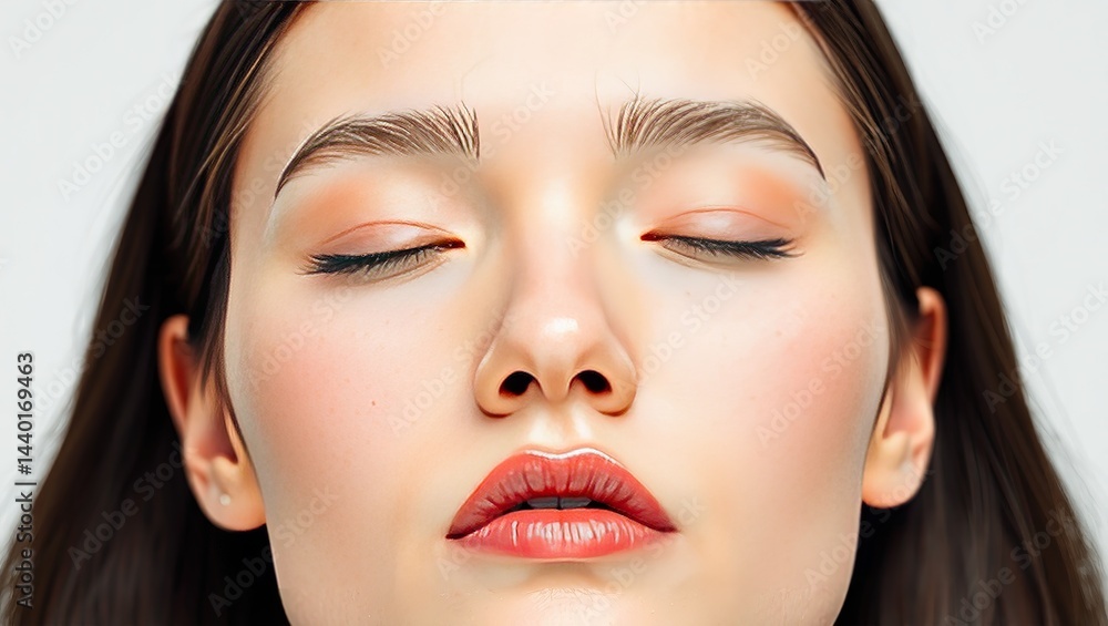 Abstract Facial Lines, Modern Product Photography Backgrounds, Geometric Shapes for Display