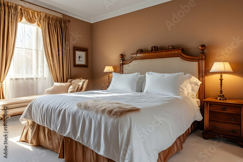 Wallpaper Mural hotel room with bed Torontodigital.ca