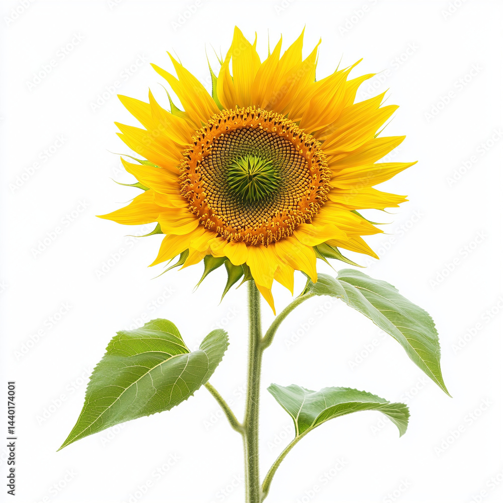 Fototapeta premium sunflower isolated on white background