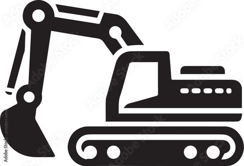 Excavator logo vector
