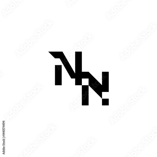 Free Download sporty style monogram cool minimalist logo NN Initial square concept Alphabet - GFXLoad