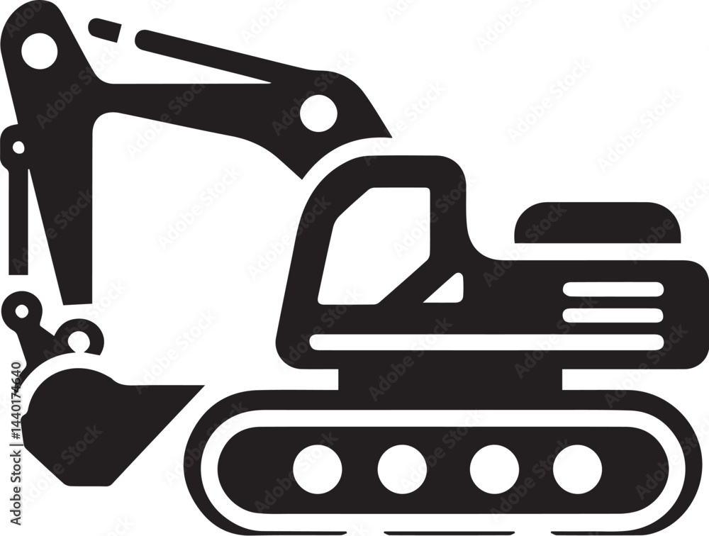 Fototapeta premium Excavator logo vector