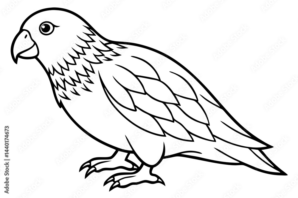 Fototapeta premium Kestrel Minimalist Line Art