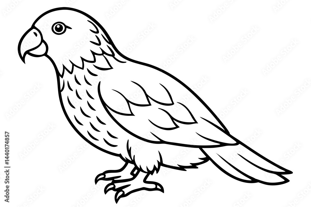 Fototapeta premium Kestrel Minimalist Line Art
