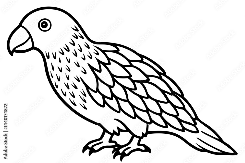 Fototapeta premium Kestrel Minimalist Line Art