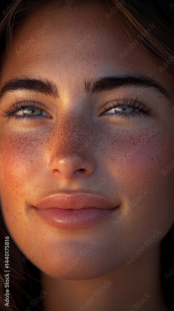 Radiant Woman in Her 30s Expressing Happiness and Euphoria, Cinematic Lighting and Realistic Details Radiant Woman in Her 30s Expressing Happiness and Euphoria, Cinematic Lighting and Realistic Details