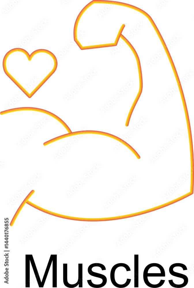 Muscles Icon. Vector Design