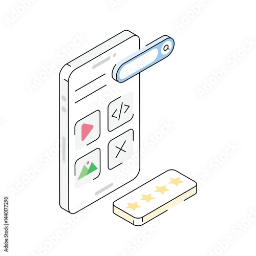 Get this amazingly designed app designing isometric icon
