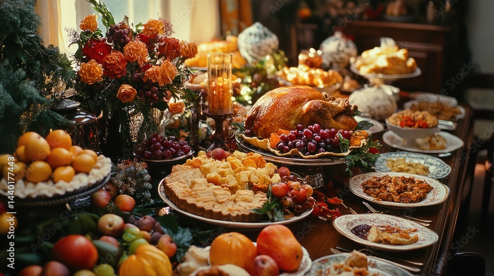 Festive Thanksgiving feast Festive Thanksgiving feast