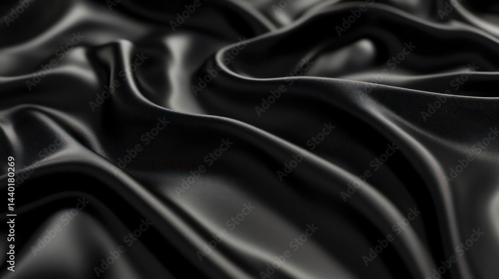 Obraz premium Luxurious black fabric texture