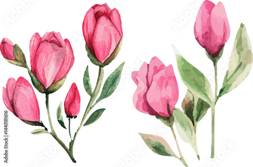 Wallpaper Mural bouquet of pink tulips Torontodigital.ca