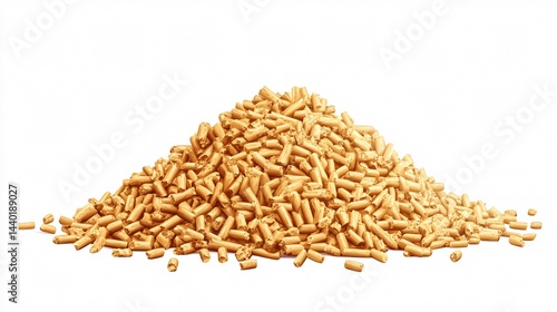Quality Pile of Wood Pellets Isolated on Transparent Background for Design Projects