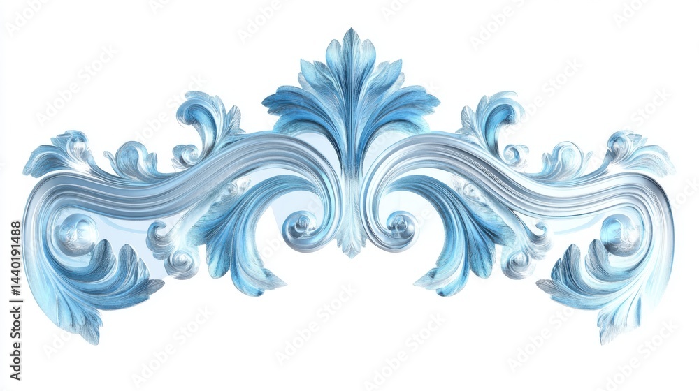 Light blue decorative ornate design Light blue decorative ornate design