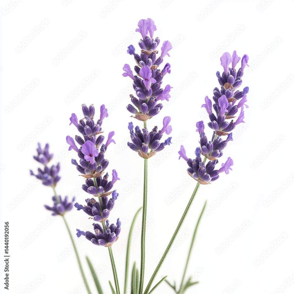 Naklejka premium lavender flowers isolated on white background