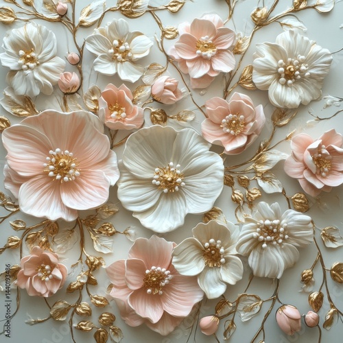 Elegant Floral Design with Soft Pink and White Blossom Details