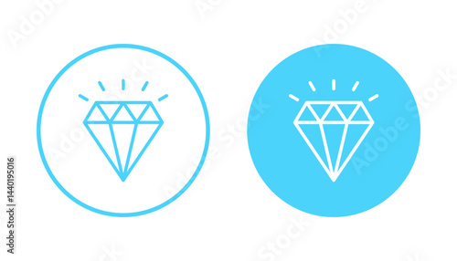 Diamond icon vector. diamond gems sign and symbol