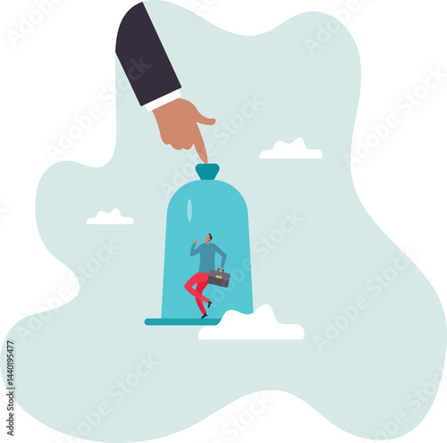 Employee or customer retention, reduce churn rate or talent management, company loyalty or CRM customer relationship management.character for design.
