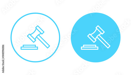 Gavel icon vector. judge gavel sign and symbol. law icon. auction hammer
