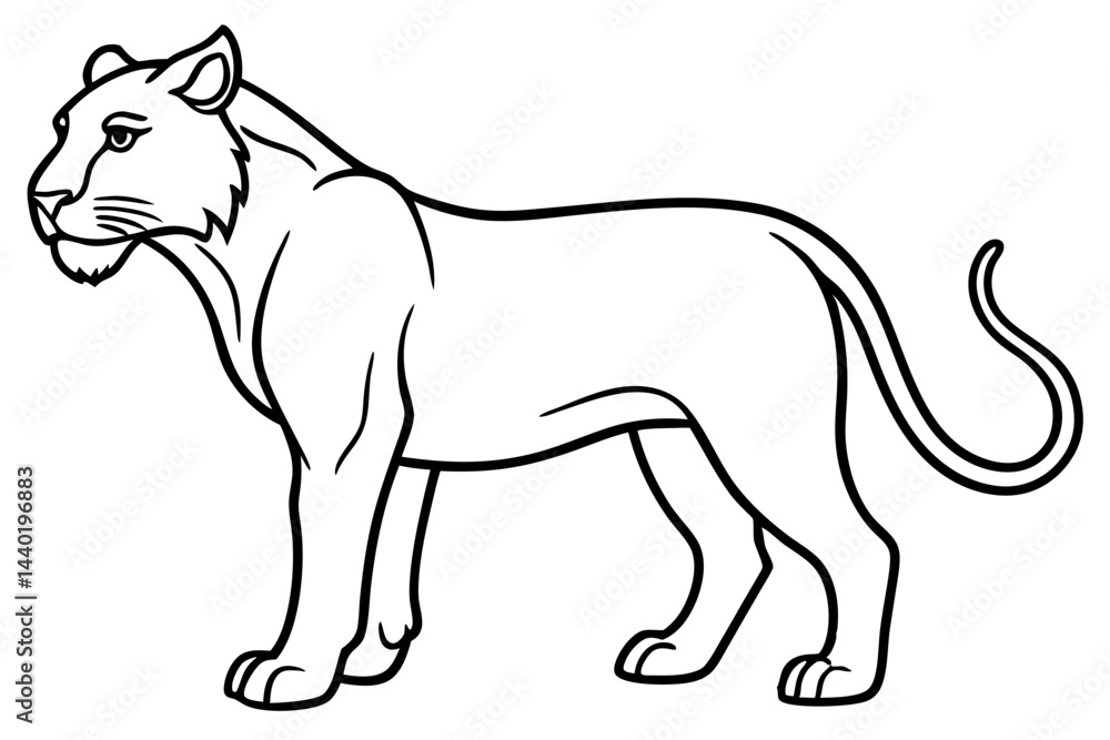 Obraz premium Liger Ink Line Vector