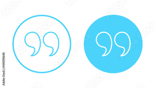 Quote icon vector. Quotation mark sign and symbol
